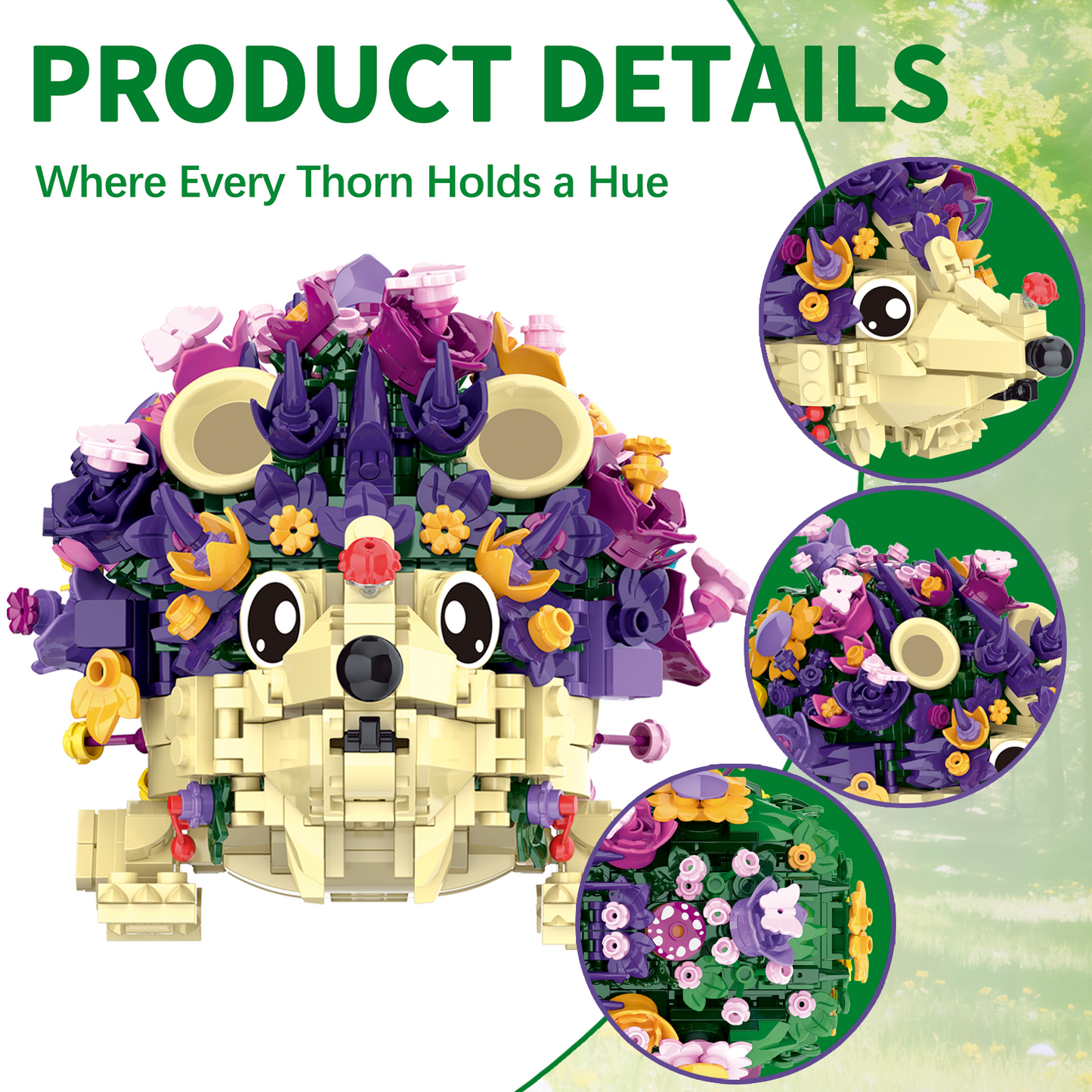 Fliperwop: The Flowery Hedgehog Building Block Set