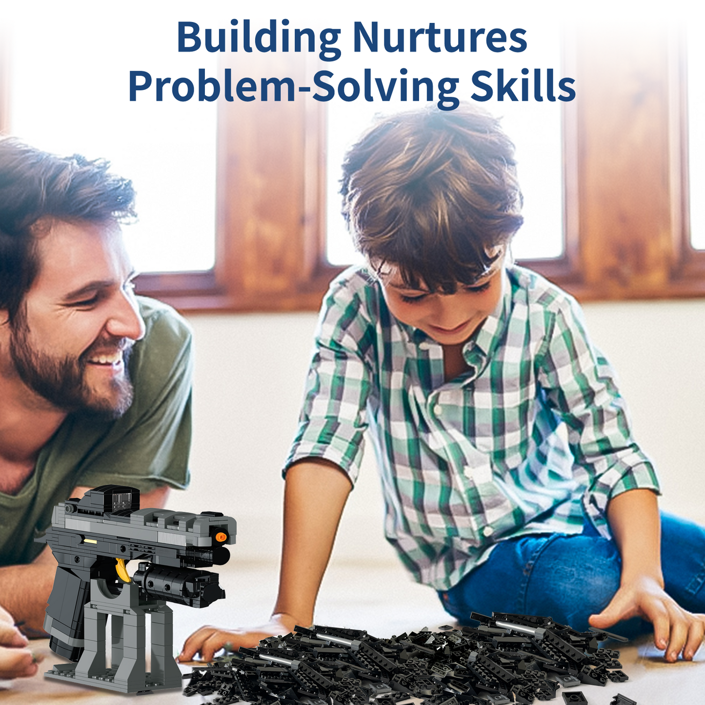 Luaimayna: 1:1 P320 Military Model Building Blocks Set, Collectible Construction Toy for Teens & Adults 14+